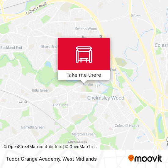 Tudor Grange Academy map