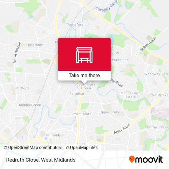 Redruth Close map