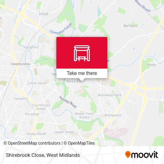 Shirebrook Close map