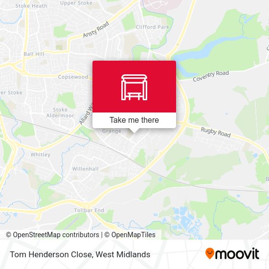 Tom Henderson Close map