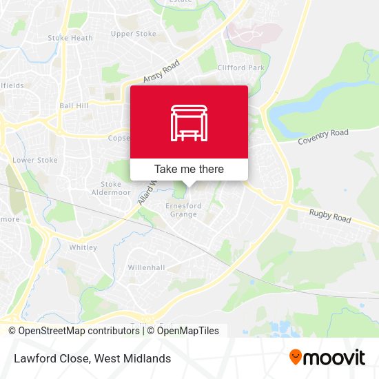 Lawford Close map