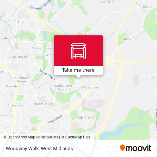 Woodway Walk map