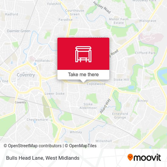 Bulls Head Lane map