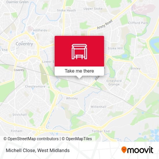 Michell Close map