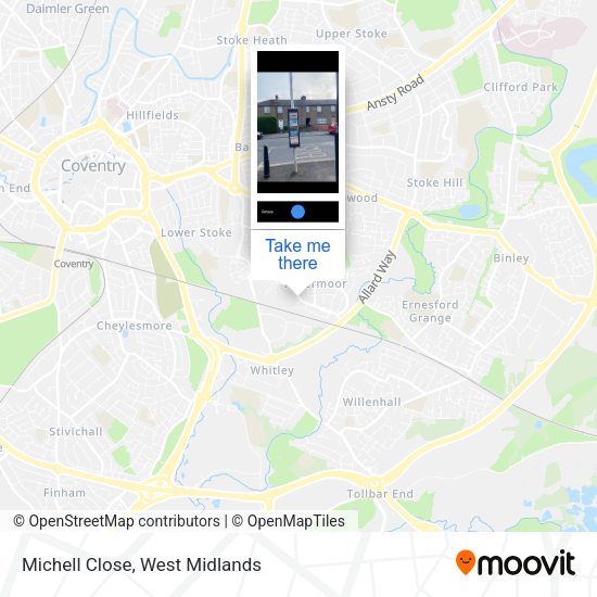 Michell Close map