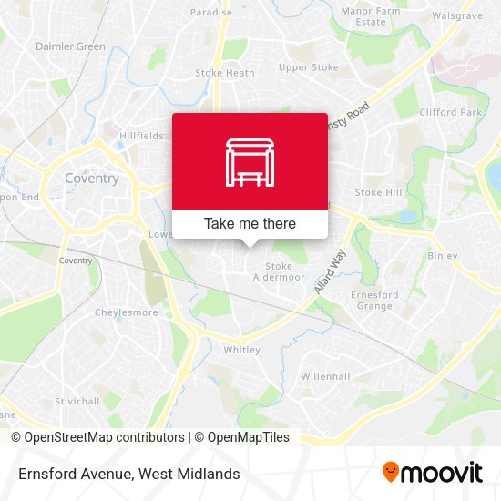 Ernsford Avenue map
