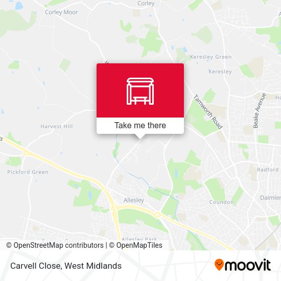 Carvell Close map