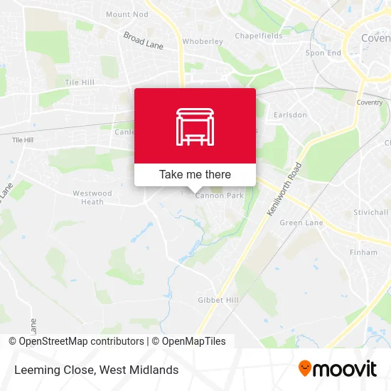 Leeming Close map