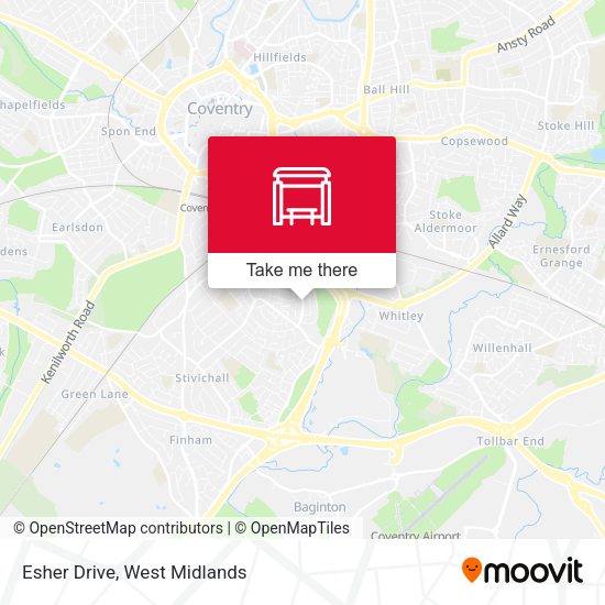Esher Drive map
