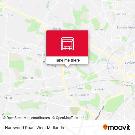 Harewood Road map