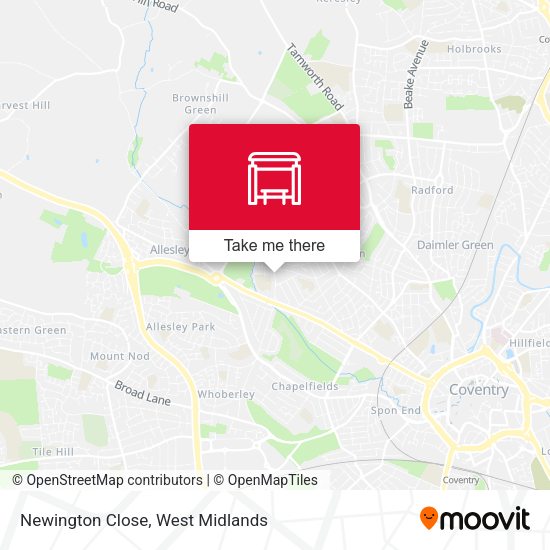 Newington Close map