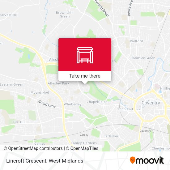 Lincroft Crescent map