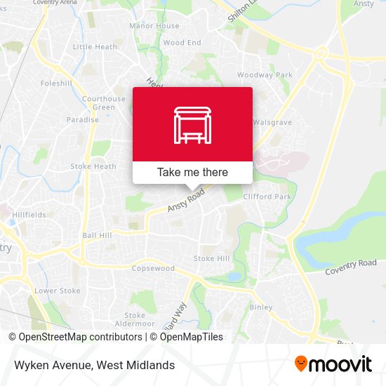 Wyken Avenue map