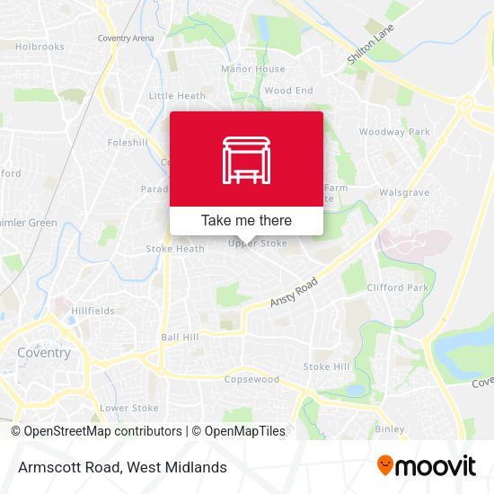 Armscott Road map