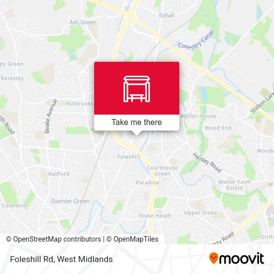 Foleshill Rd map