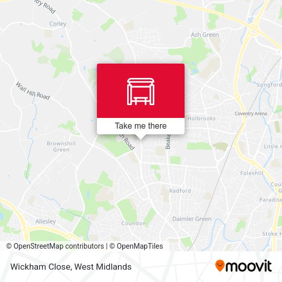 Wickham Close map