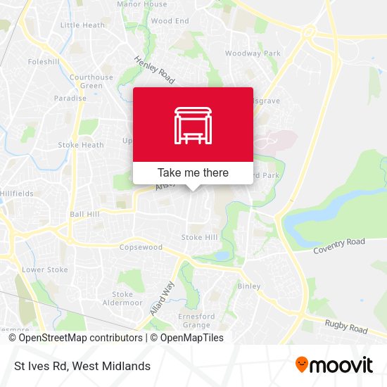 St Ives Rd map