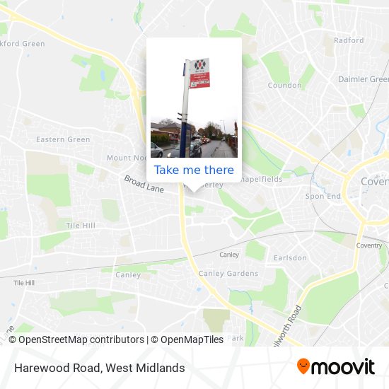 Harewood Road map