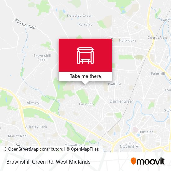 Brownshill Green Rd map