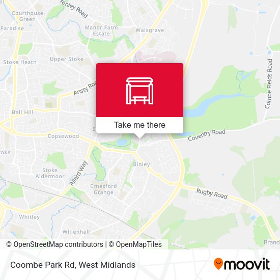Coombe Park Rd map