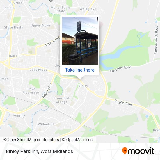 Binley Park Inn map