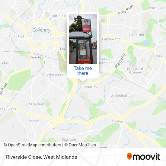 Riverside Close map