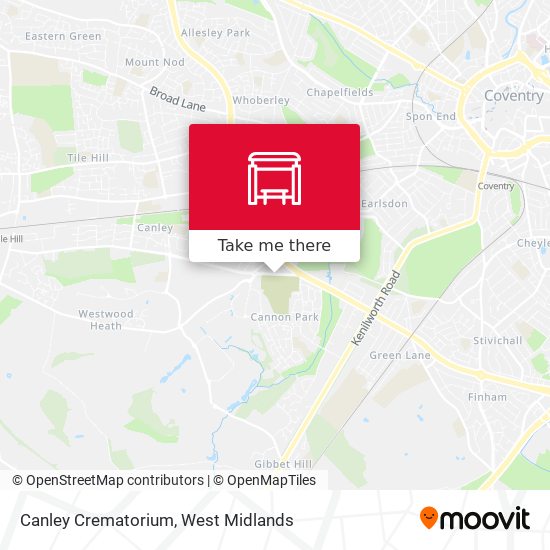 Canley Crematorium map