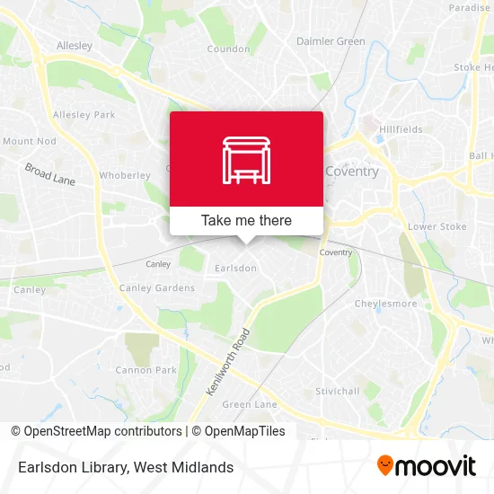 Earlsdon Library map