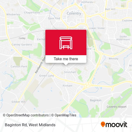 Baginton Rd map