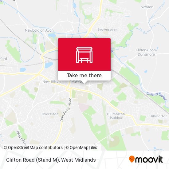 Clifton Road (Stand M) map