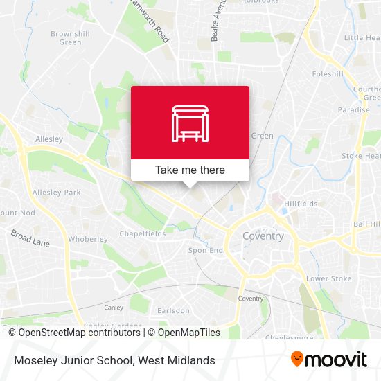 Moseley Junior School map