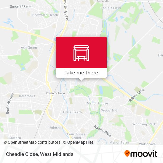 Cheadle Close map