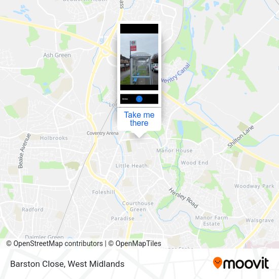Barston Close map