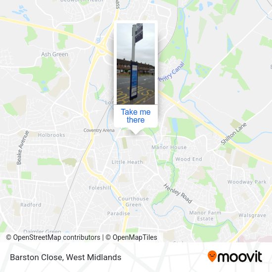 Barston Close map