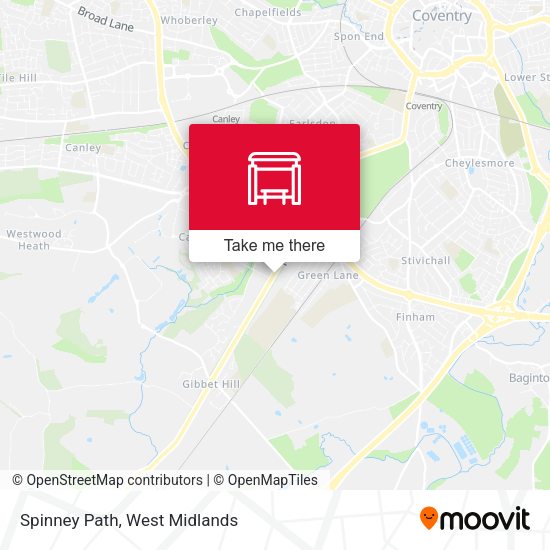 Spinney Path map