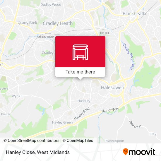 Hanley Close map