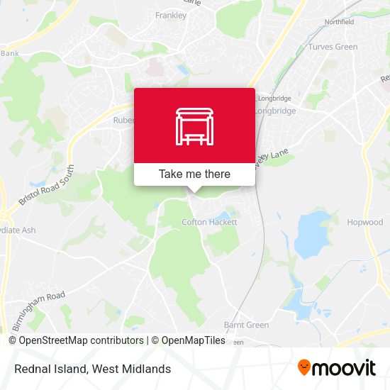 Rednal Island map