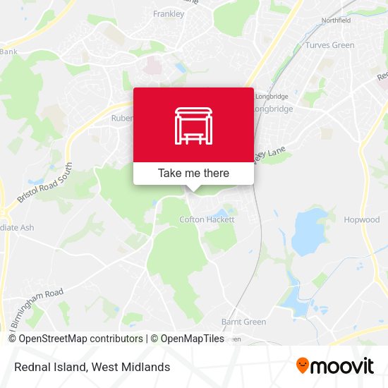 Rednal Island map
