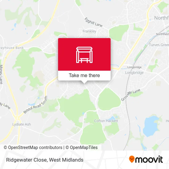 Ridgewater Close map