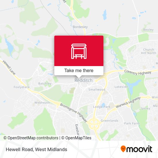 Hewell Road map