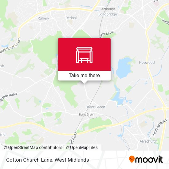 Cofton Church Lane map