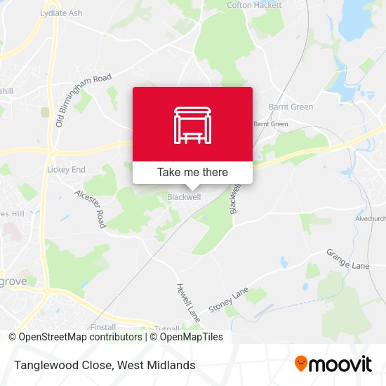 Tanglewood Close map