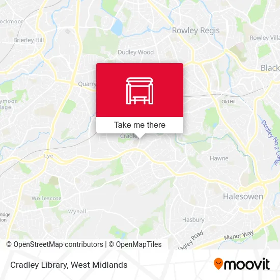 Cradley Library map