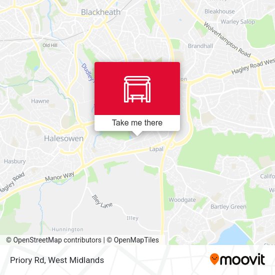 Priory Rd map