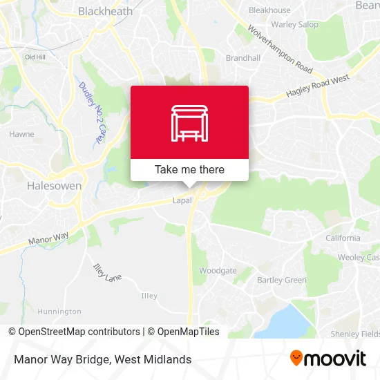 Manor Way Bridge map