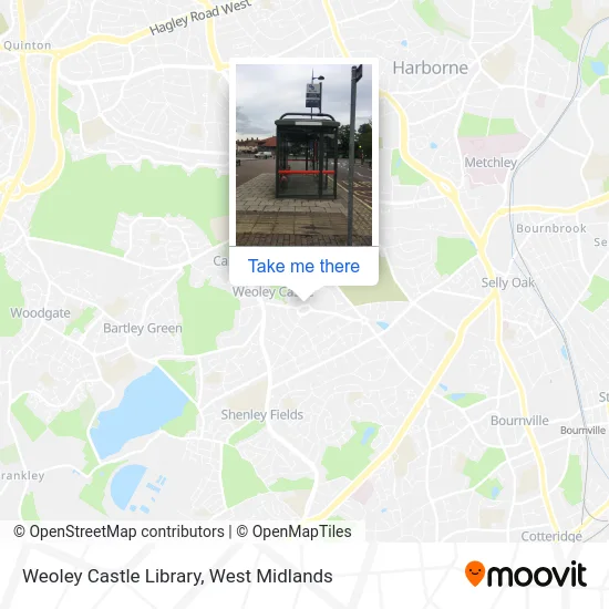 Weoley Castle Library map