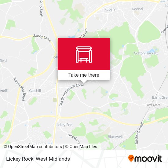 Lickey Rock map