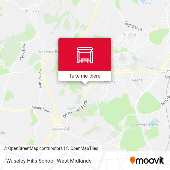 Waseley Hills School map