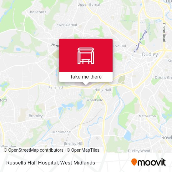 Russells Hall Hospital map