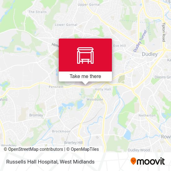 Russells Hall Hospital map